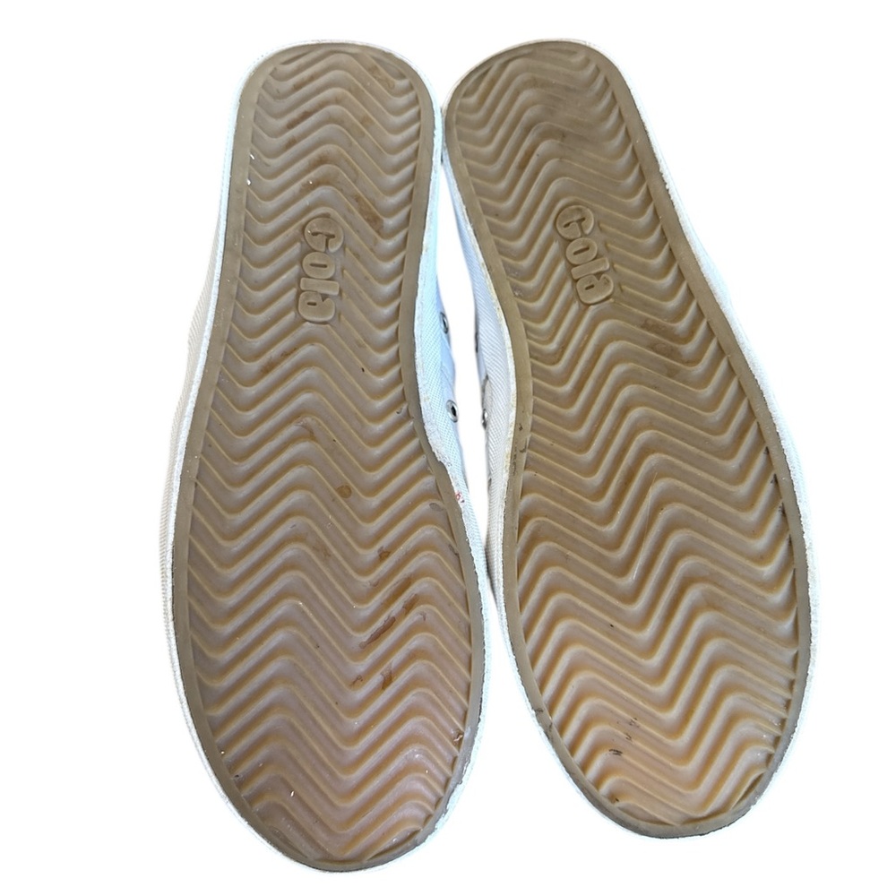 Gola for J. Crew Sneakers White/Tan CLB353 Coaster Smash Women’s Size 10 EU 41 - Picture 5 of 11